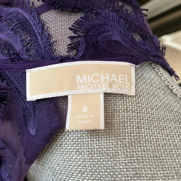 MICHAEL KORS NWOT Embroidered Dress Short Sleeve Lined, Size 8 - Picture 7 of 10